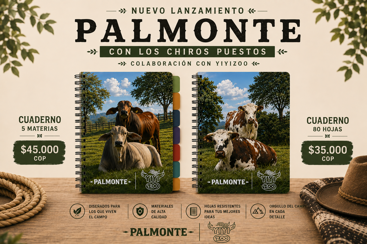 Nuevo lanzamiento de los cuadernos PALMONTE en colaboración con YIYIZOO